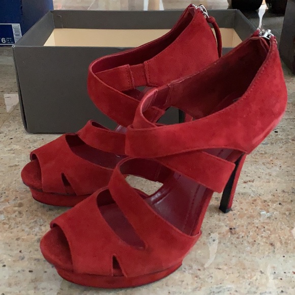 BCBGeneration Red Dress Heels - Picture 3 of 12